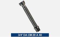 FLESSIBILI ACCIAIO INOX PER CALDAIA /SCALDINO ESTENSIBILI 1/2 -3/4 PER ACQUA M/F