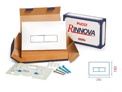 PUCCI  placca di comando con kit rinnova + telaio + placca bianca
