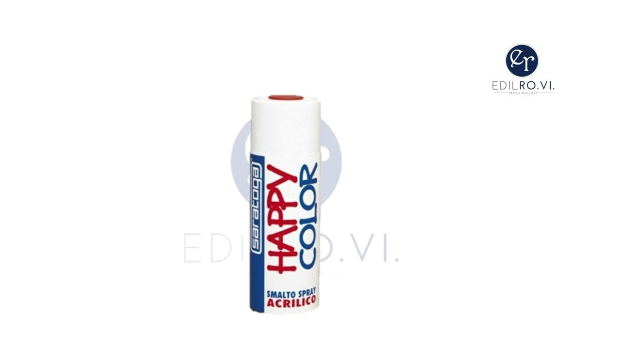 Vernice Spray SARATOGA HAPPY COLOR Acrilica Sovravernicilbile Bomboletta 400 ml- GRIGIO ANTRACITE 056