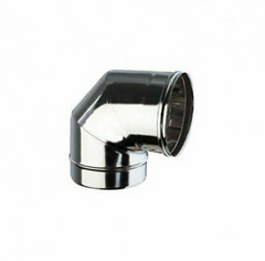curve per stufa a pellet in acciaio inox 90