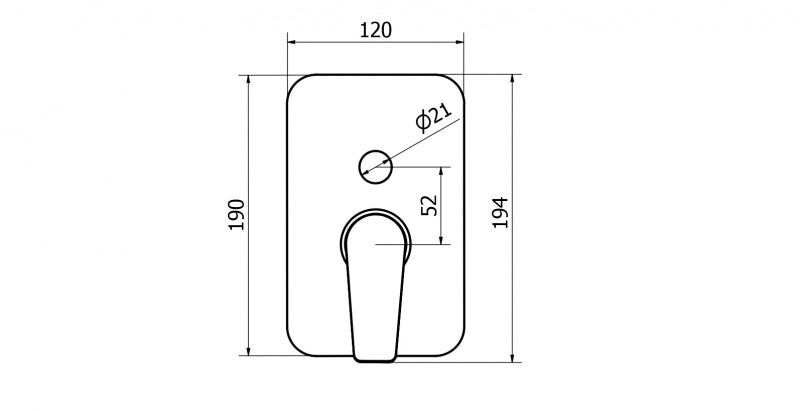 Miscelatore incasso doccia con deviatore cromato - serie: sonic