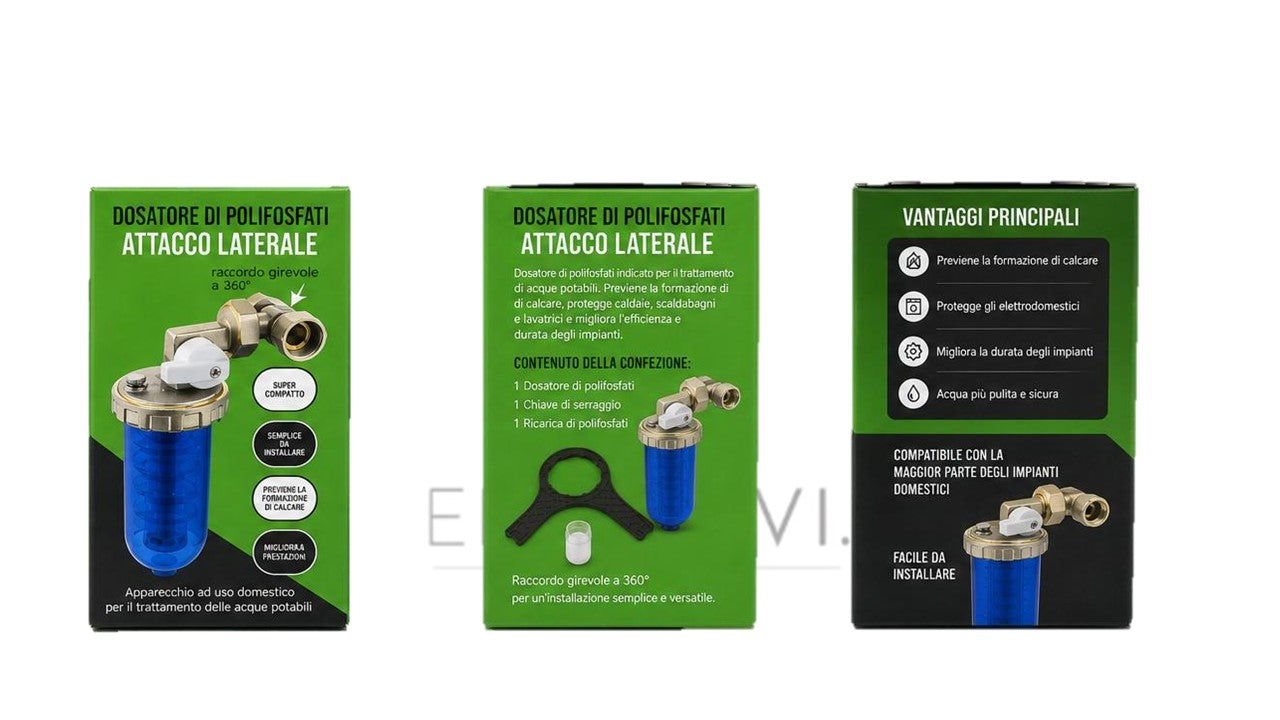 Dosatore polifosfati filtro anticalcare salva caldaia/scaldino