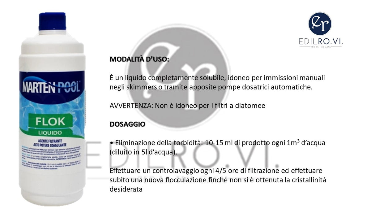 Tattamenti Piscina Marten – FLOK LIQUIDO 1KG