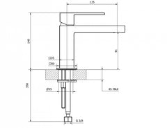 Miscelatore lavabo cromato serie pillar Teorema
