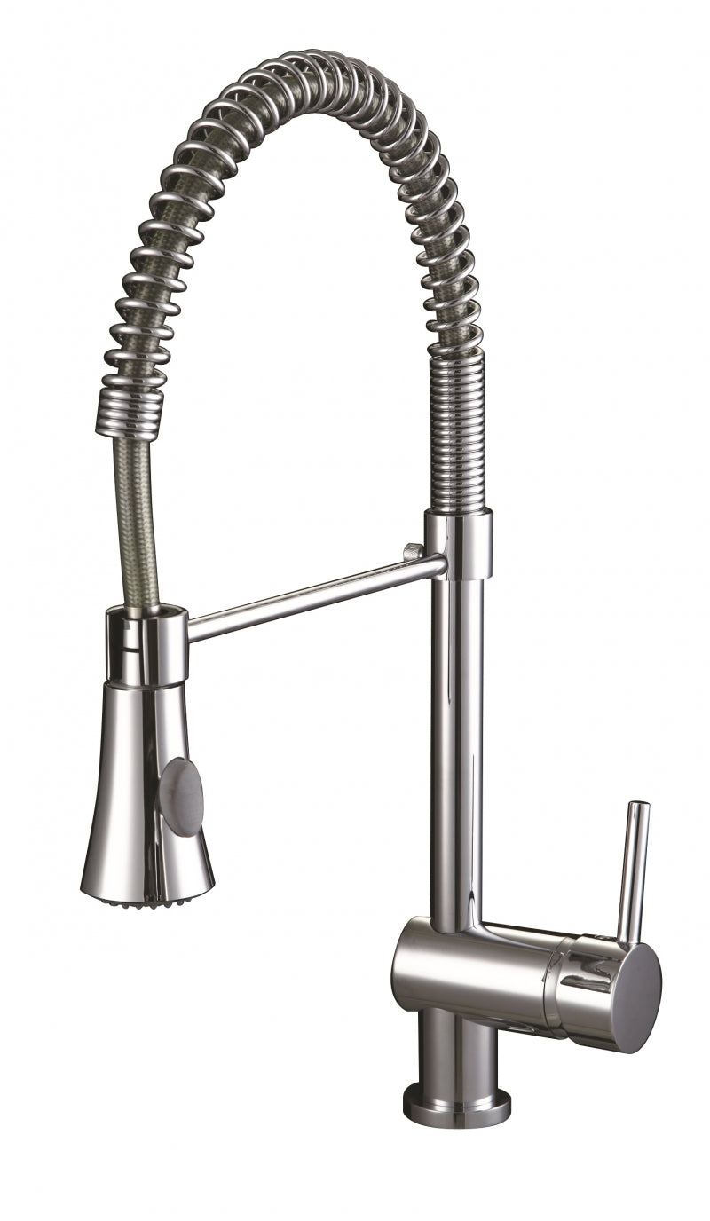 Miscelatore lavello con doccetta estraibile e molla - modello: luna