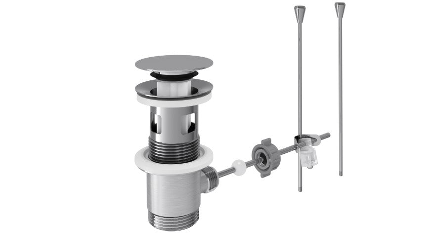 PILETTA SCARICO A SALTARELLO CON ASTE E TAPPO PER LAVABO BIDET 1" 1/4 DONALBI