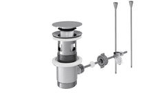 PILETTA SCARICO A SALTARELLO CON ASTE E TAPPO PER LAVABO BIDET 1" 1/4 DONALBI