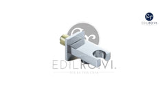 Presa Acqua Quadra in Ottone con Supporto Cromato