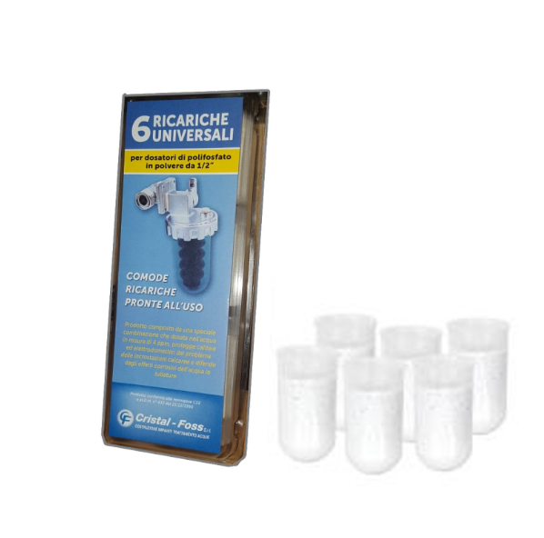 Ricarica per polifosfato ad alta durata, anticalcare per filtro caldaia