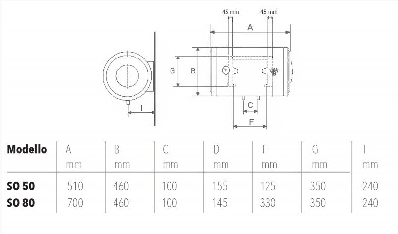 Scaldabagno elettrico orizzonatle bandini braun 2 anni Garanzia