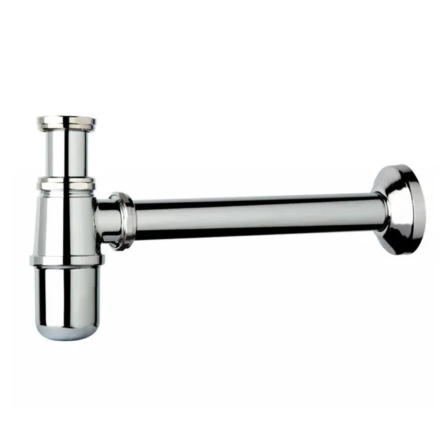 Sifone a 'bottiglia ' per lavabo e bidet da 1' 1/4 ottone cromato