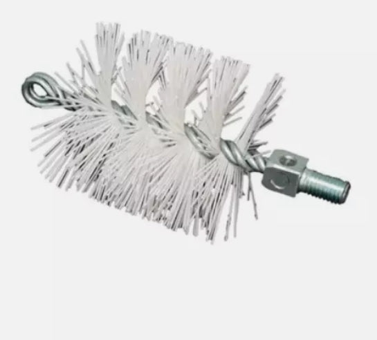 SCOVOLO PER PULIZIA CANNA FUMARIA TUBO STUFA A PELLET D80 IN NYLON BIANCO