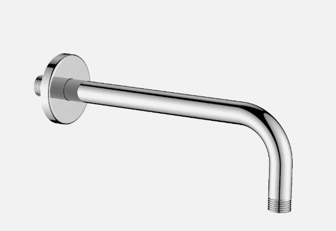 BRACCIO DOCCIA ACCIAIO CROMATO PER SOFFIONE ARREDO BAGNO UNIVERSALE 30 CM DONALBI