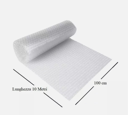Rotolo pluriball 10 metri altezza 100 cm 1 m da imballaggio doppio strato