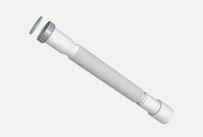 TUBO PER LAVELLO FLESSIBILE LAVABO UNIVERSALE 1-1/4 SCARICO FOGNARIO MADE ITALY