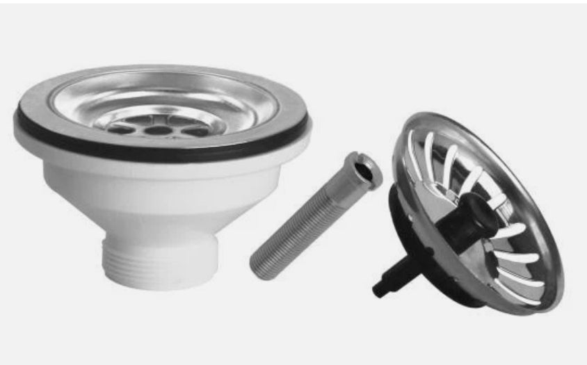 Piletta Lavello Cucina foro Ø 90 BASKET 1"1/2 pilettone con o senza troppo pieno