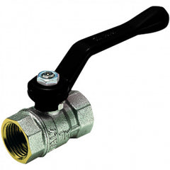 Valvola a Sfera Dritta F/F con Leva Nera – 1" 1/4