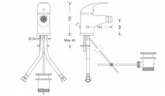 Miscelatore Eurorama per bidet serie Prima codice 570360ke