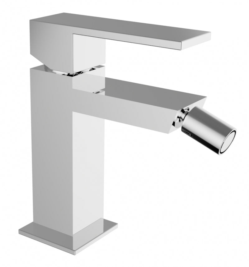 Miscelatore bidet cromato con piletta a saltello 1"1/4 - serie: pillar