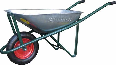 carriola vasca zincata di tipo pesante completa di ruota export
