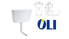 CASSETTA WC A ZAINO esterna OLI IVORY BIANCA in Plastica ABS Doppio Scarico