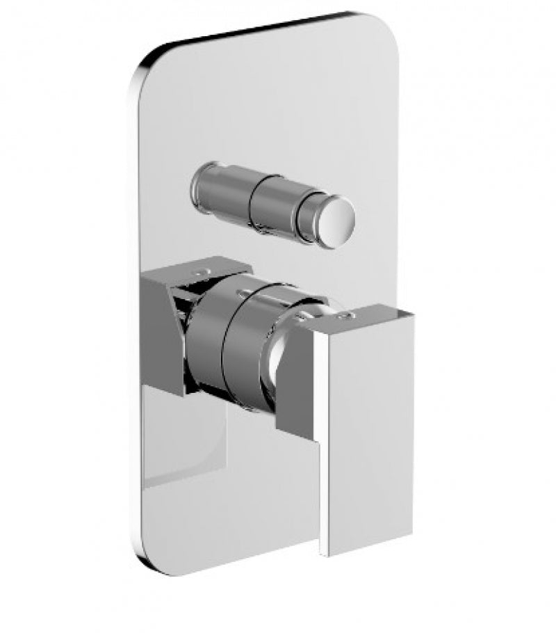 Miscelatore incasso doccia con deviatore cromato - serie: pillar Teorema