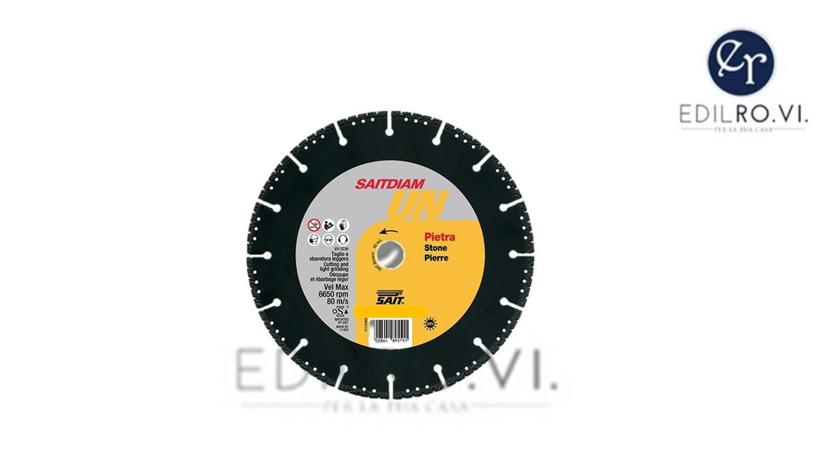Disco abrasivo diamantato taglio pietra e metallo 115x2,2x22,23 SAITDIAM UN