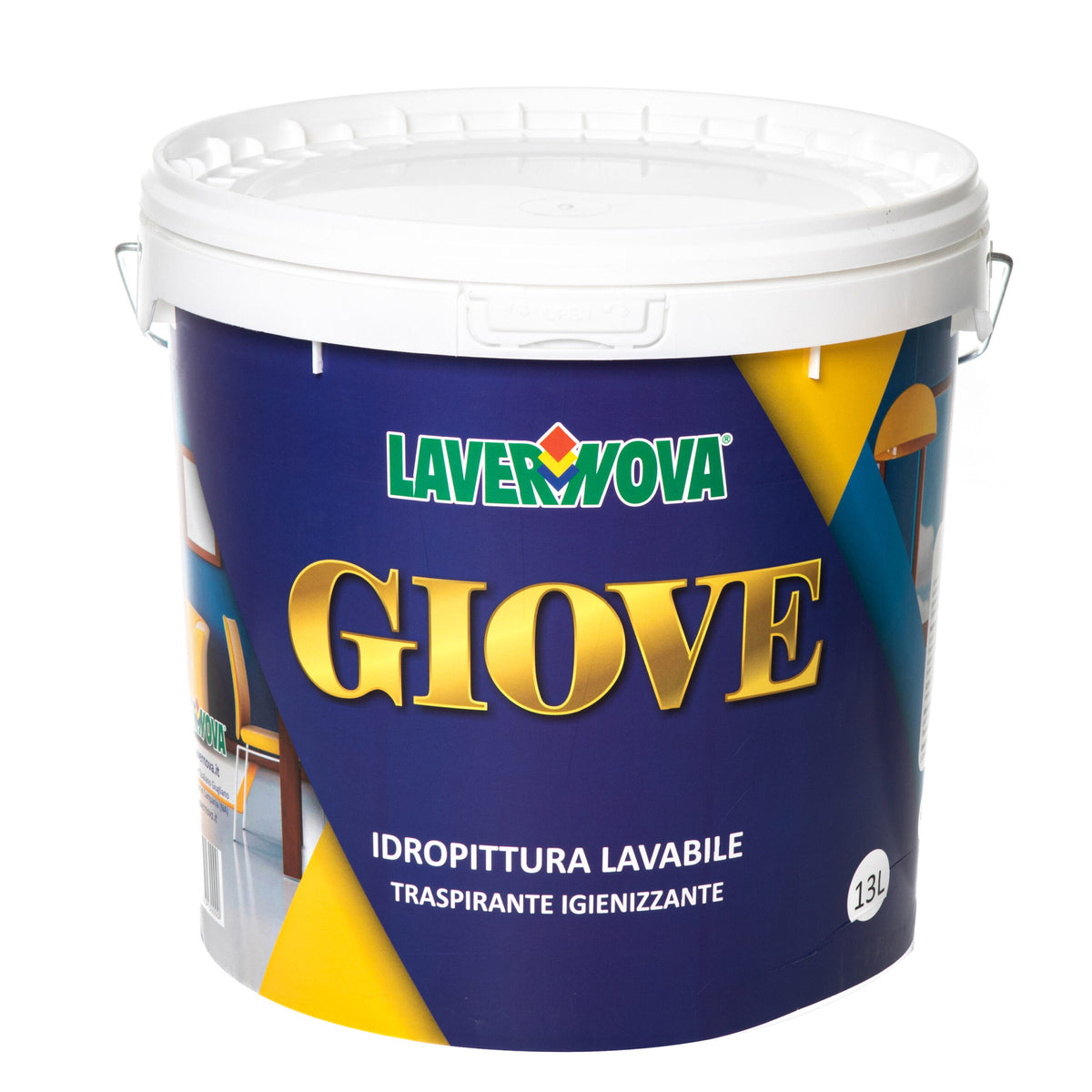 GIOVE IDROPITTURA LAVABILE TRASPIRANTE PER INTERNI BIANCO LAVERNOVA