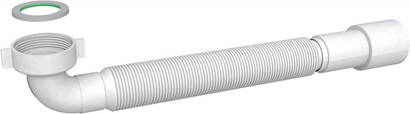 TUBO PER LAVELLO FLESSIBILE CURVO LAVABO UNIVERSALE 1-1/4 SCARICO FOGNARIO MADE ITALY