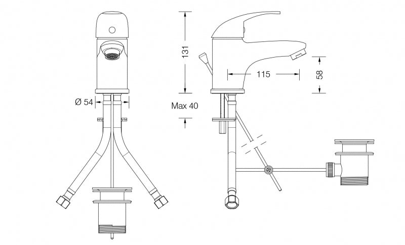 Miscelatore Eurorama per lavabo serie Prima codice 570310ke