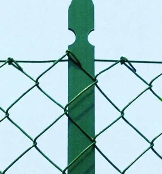 Paletto ferro plastificato verde a T per recinzione 30x30 spessore 3,0 125Cm