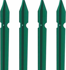 Paletto ferro plastificato verde a T per recinzione 30x30 spessore 3,0 125Cm