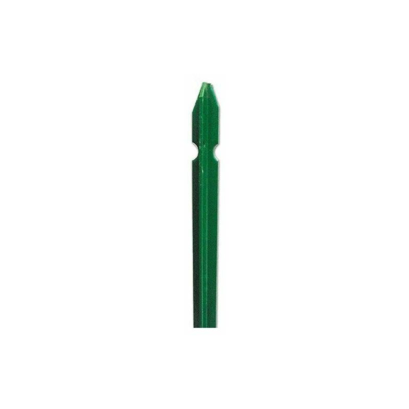 Paletto ferro plastificato verde a T per recinzione 30x30 spessore 3,0 125Cm