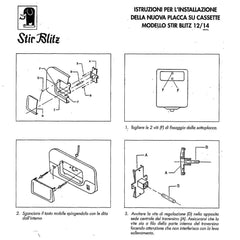 KIT NUOVA PLACCA PULSANTE ORIGINALE STIR BLITZ PER CASSETTA SCARICO BIANCA WC
