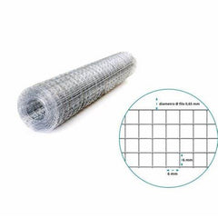 Rete elettrosaldata zincata 6x6 H100cm 25mt