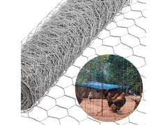 RETE TRIPLA TORSIONE ZINCATA 19/2  H 1,00X 50 MT FILO 0,6  PER POLLI E GALLINE