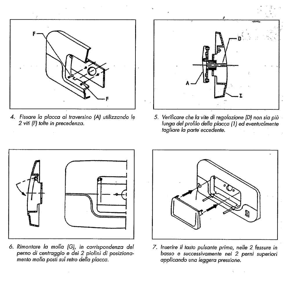 KIT NUOVA PLACCA PULSANTE ORIGINALE STIR BLITZ PER CASSETTA SCARICO BIANCA WC